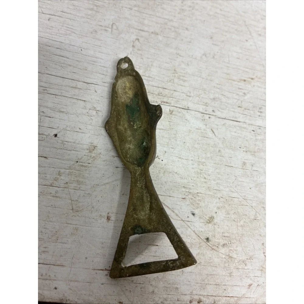 Vintage African Tribal Bottle Opener BRASS Vintage Small Figural